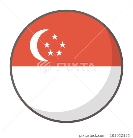 Singapore flag circle 103952335