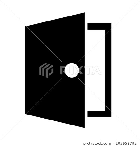 Open door silhouette icon. Enter. vector. 103952792