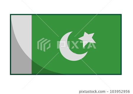Modern Pakistan flag. Islamic State. Pakistan. vector. 103952956