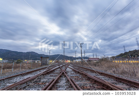 Railroad crossing, Mine line, local line, diesel car, Asa station, Mine Railroad crossing, Mine line, local line, diesel car, Asa station, Mine 103953028