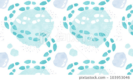 Shoe footprints and puddles watercolor pattern background Shoe footprints and puddles watercolor pattern background 103953046