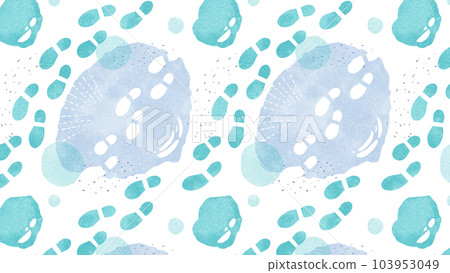 Shoe footprints and puddles watercolor pattern background Shoe footprints and puddles watercolor pattern background 103953049