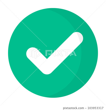 Round checkbox in flat design. choice. vector. Round checkbox in flat design. choice. vector. 103953317