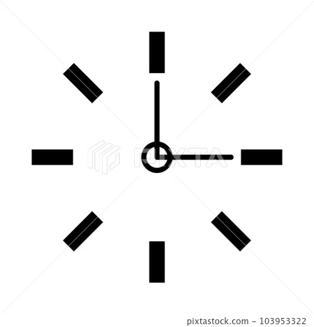 現代時鐘標誌。一天的時間。向量。 103953322