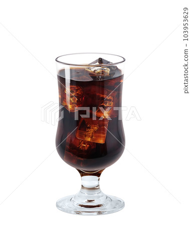 Ice coffee illustration real 103953629
