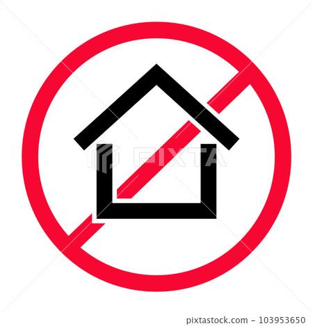 No construction icon. illegal housing. vector. No construction icon. illegal housing. vector. 103953650