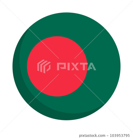 Round bangladesh flag icon. vector. 103953795