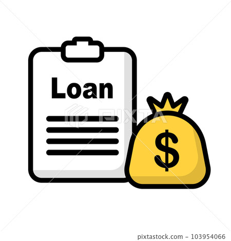 loan icon. loan agreement and debt. vector. 103954066