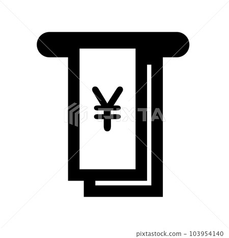 日元票據抽屜圖標。向量。 日元票據抽屜圖標。向量。 103954140