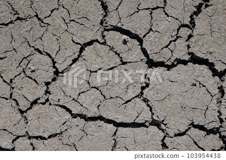 Crack. Dry soil. The global shortage of water on the planet. Global warming and greenhouse effect concept. The parched soil. Baraje. Soil drought cracked texture. Crack. Dry soil. The global shortage of water on the planet. Global warming and greenhouse effect concept. The parched soil. Baraje. Soil drought cracked texture. 103954438