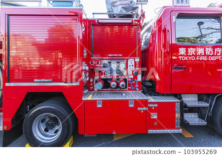 Fire engine on standby Fire engine Emergency vehicle Fire engine on standby Fire engine Emergency vehicle 103955269