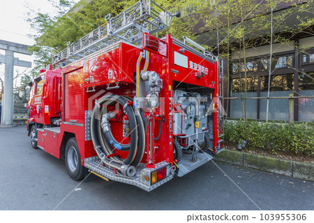 Fire engine on standby Fire engine Emergency vehicle Fire engine on standby Fire engine Emergency vehicle 103955306