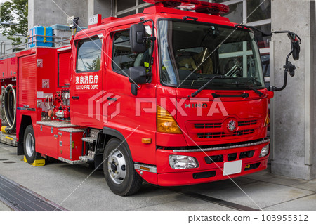 Fire engine on standby Fire engine Emergency vehicle Fire engine on standby Fire engine Emergency vehicle 103955312