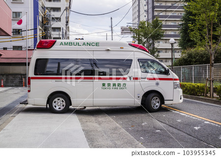 Ambulance, special vehicle, automobile, vehicle, Tokyo Fire Department, emergency situation 103955345