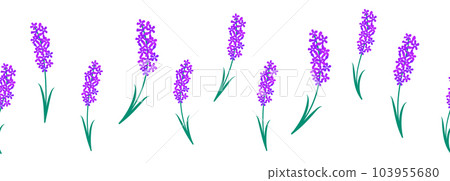 Floral seamless border. Floral seamless border. 103955680