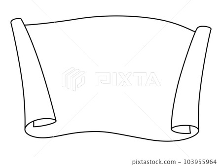 Vintage scroll illustration. Image of papyrus or paper ancient. 103955964