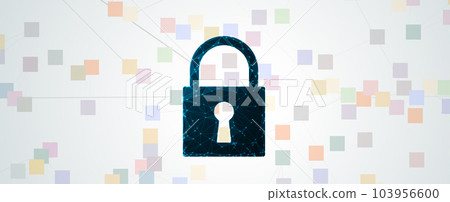 internet digital security technology concept for business background. Lock on circuit board internet digital security technology concept for business background. Lock on circuit board 103956600