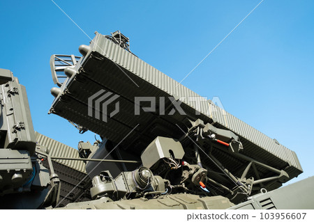 Missile system on a combat vehicle, military equipment Missile system on a combat vehicle, military equipment 103956607