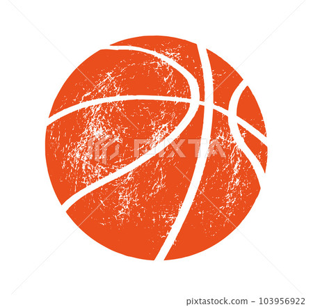 Textured basketball ball icon on white background Textured basketball ball icon on white background 103956922