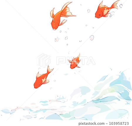 金魚水彩畫和水 AI 生成的圖像 金魚水彩畫和水 AI 生成的圖像 103958723