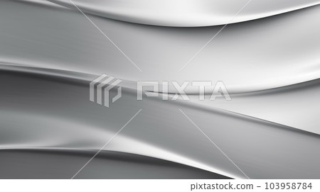 The abstract background of metal texture with empty space in soft light gray color. Exuberant 3D illustration. 103958784