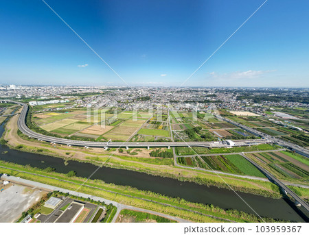 航拍「埼玉縣」用無人機拍攝見沼稻田 103959367