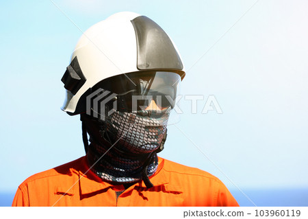 Fire fighter on oil and gas industry, successful firefighter at work , Fire suit for fighter with fire and suit for protect fire fighter, Security team when fire case. restricted area or danger area. Fire fighter on oil and gas industry, successful firefighter at work , Fire suit for fighter with fire and suit for protect fire fighter, Security team when fire case. restricted area or danger area. 103960119