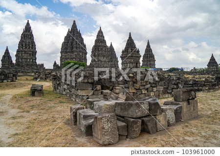 Prambanan temple complex and historic sites under restoration Prambanan temple complex and historic sites under restoration 103961000