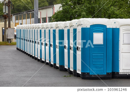 Toilets installed at a public event 103961246