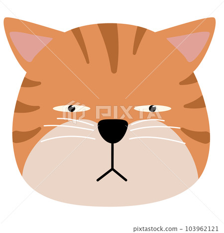 animal, cute, cartoon, cat, illustration, pet, face, kitten, funny, kitty, design, happy, drawing, baby, head, graphic, print, character, art, background, white, beautiful, smile, meow, isolated, love 103962121