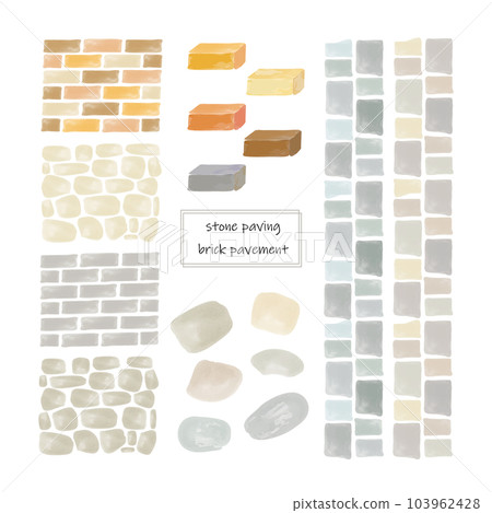 鵝卵石磚插畫 103962428