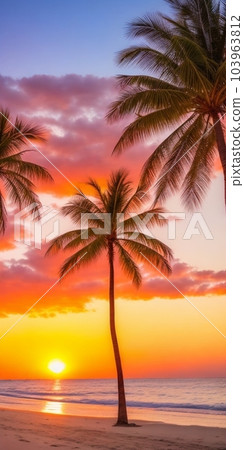 Sunset sunset background AI image 103963812