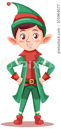 Adorable Christmas Elf Cartoon Character Adorable Christmas Elf Cartoon Character 103964077