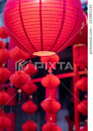Chinese new year lanterns in old town area. Chinese new year lanterns in old town area. 103965292