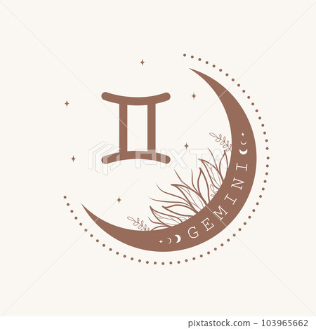 Gemini zodiac sign Royalty Free Vector Image - VectorStock