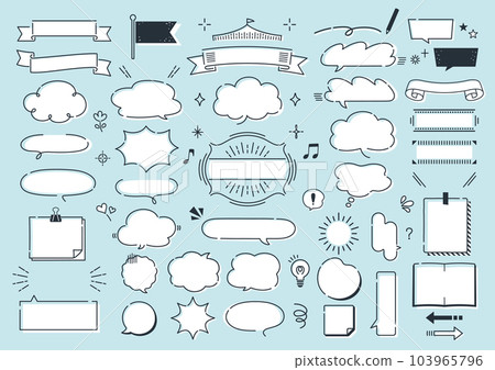 手寫風格處理和語音氣泡集 手寫風格處理和語音氣泡集 103965796