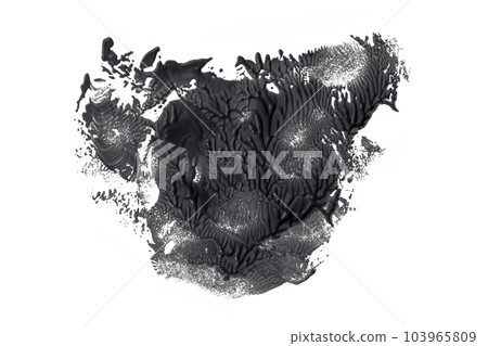 Black and gray brush strokes isolated on white background. Watercolor Black and gray brush strokes isolated on white background. Watercolor 103965809