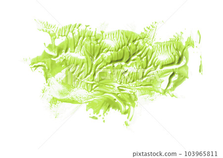 Shiny green brush watercolor painting isolated on white background. watercolor Shiny green brush watercolor painting isolated on white background. watercolor 103965811