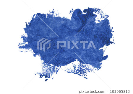 Blue brush isolated on white background. Watercolor 103965813