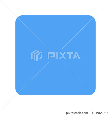Blue square icon in flat design. vector. 103965963