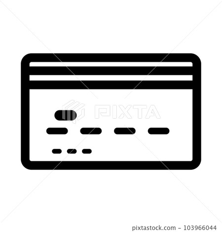 簡單的信用卡支付圖標。非接觸式支付。向量。 103966044