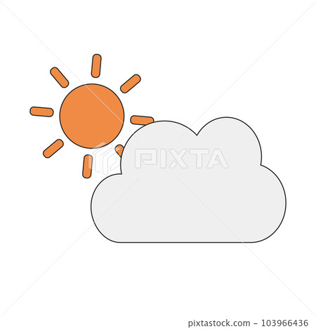 sun and clouds. weather forecast. vector. sun and clouds. weather forecast. vector. 103966436