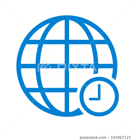 Time zone icon. time zones and earth. vector. Time zone icon. time zones and earth. vector. 103967125