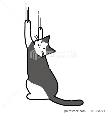 一隻帶爪子的貓的插圖 103968721