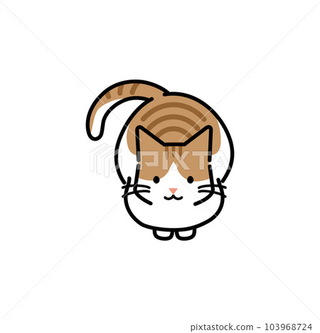 躺著的貓的插圖 103968724