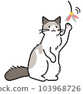 貓玩玩具的插圖 103968726