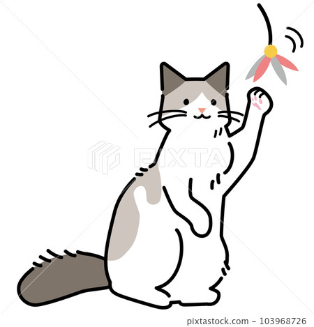 貓玩玩具的插圖 103968726