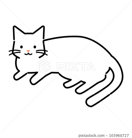 簡單的貓插畫 103968727