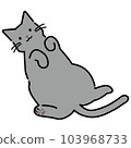 躺著的貓的插圖 103968733