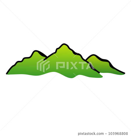 綠色的山插畫 103968808